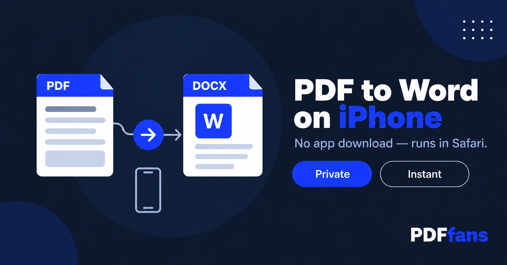 How to Convert PDF to Word on iPhone (Free, No App Download)