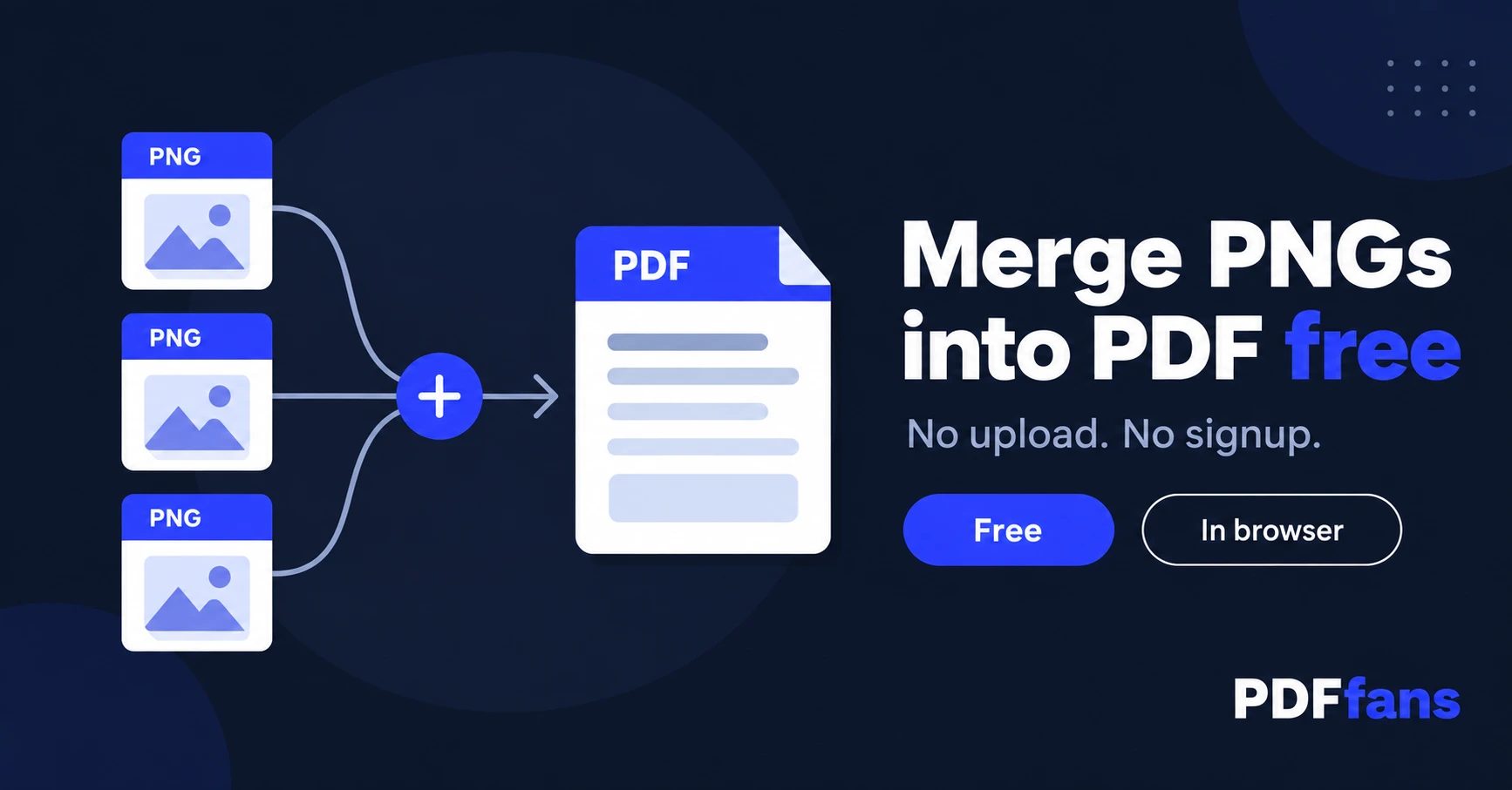 How to Merge Multiple PNG Files into One PDF (Free, No Upload)