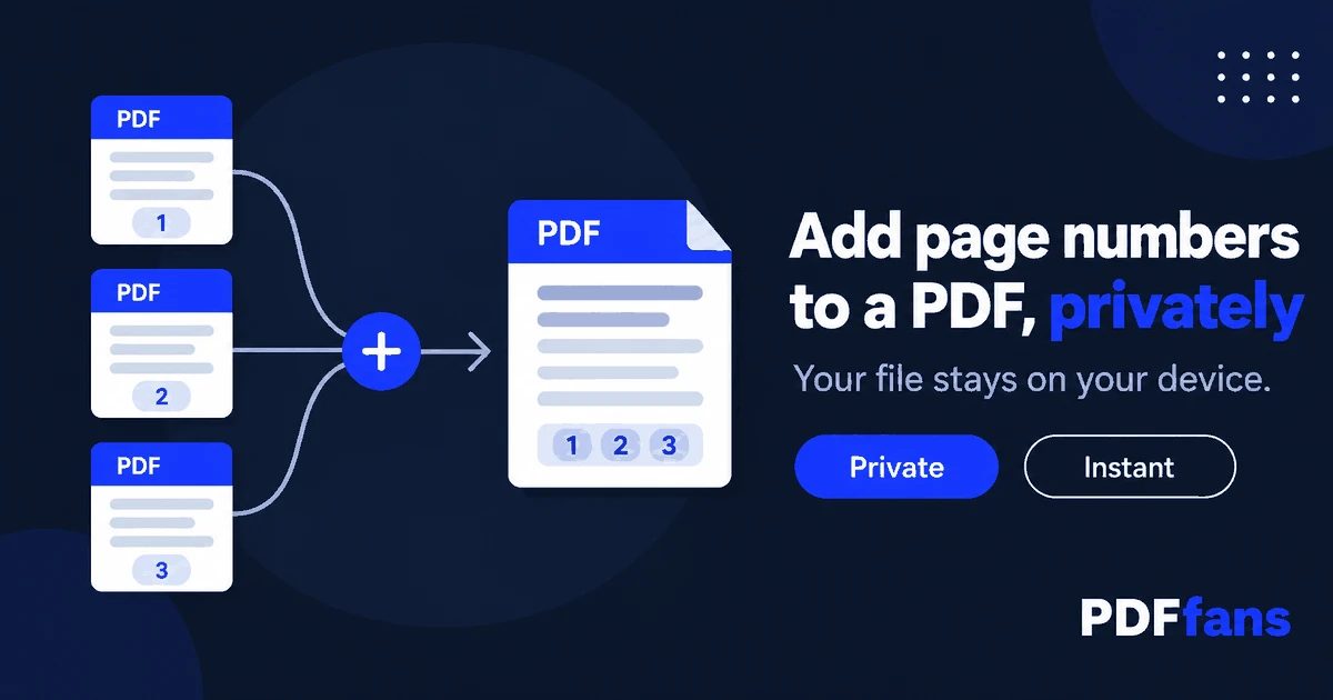 How to Add Page Numbers to a PDF (Position, Format, Skip the Cover)