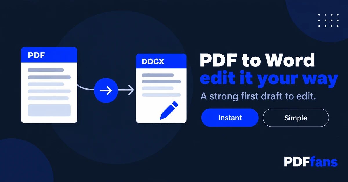 How to Convert a PDF to Word and Edit It