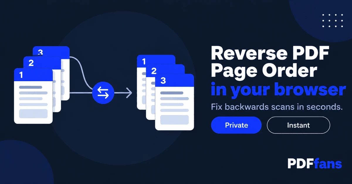 How to Reverse the Page Order of a PDF