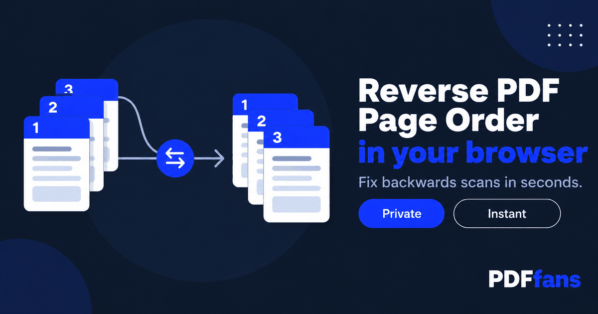 How to Reverse the Page Order of a PDF